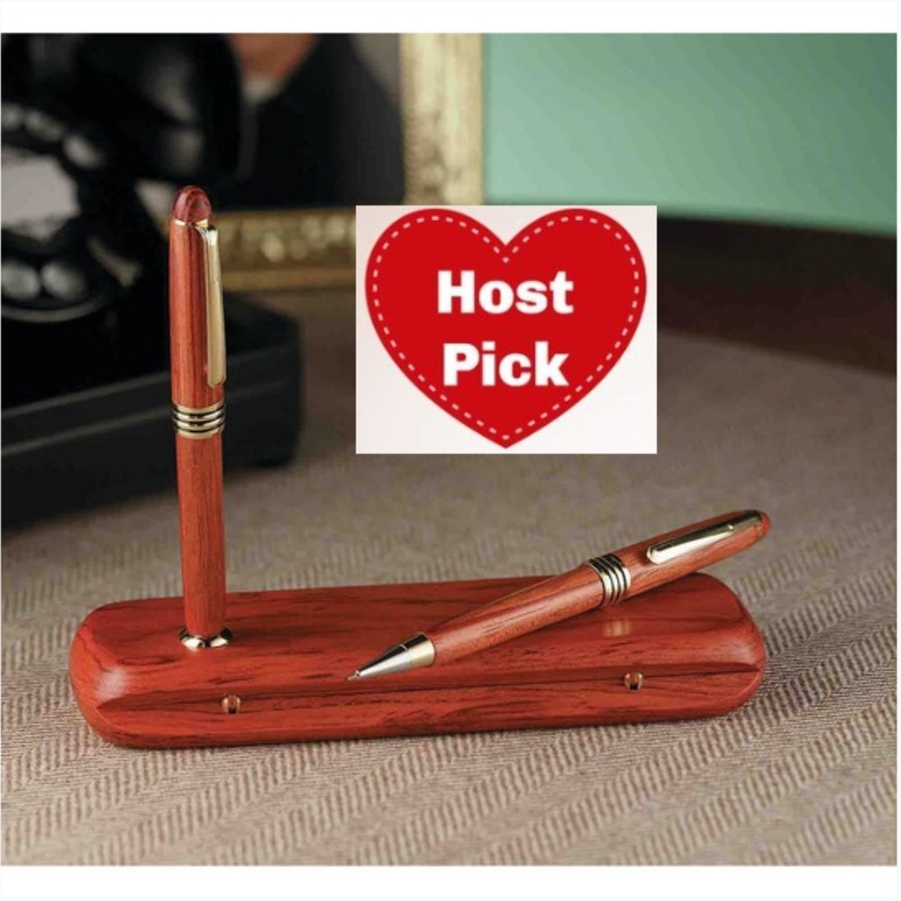 Rosewood Pen and Pencil Set with matching wooden box - Stationery Gift